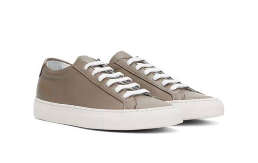 Woman by Common Projects Achilles Leather Sneakers Ash Grey EU 40 NEW Minimalist